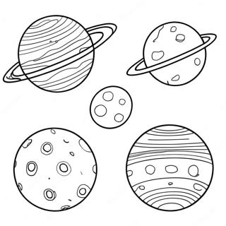 Colorful Dwarf Planets Coloring Page 9917-8158