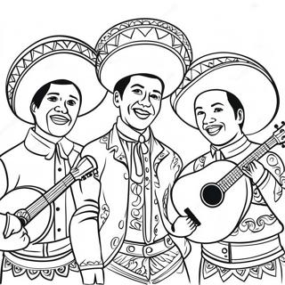 Vibrant Mariachi Band Coloring Page 992-794