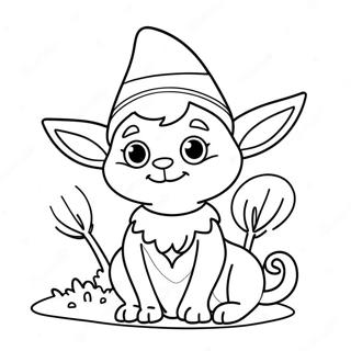 Adventurous Elf Pets Coloring Page 9937-8174