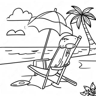 Colorful Summer Vacation Coloring Page 9957-8191