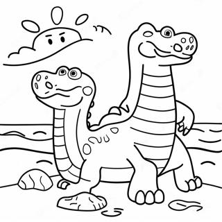 Cute Crocs On A Beach Coloring Page 9967-8198