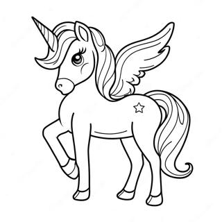 Realistic Unicorn Coloring Page 9986-8211