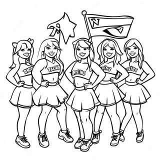 New England Patriots Cheerleaders Coloring Page 9997-8221