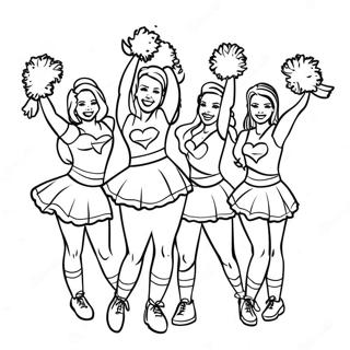 New England Patriots Cheerleaders Coloring Page 9997-8222